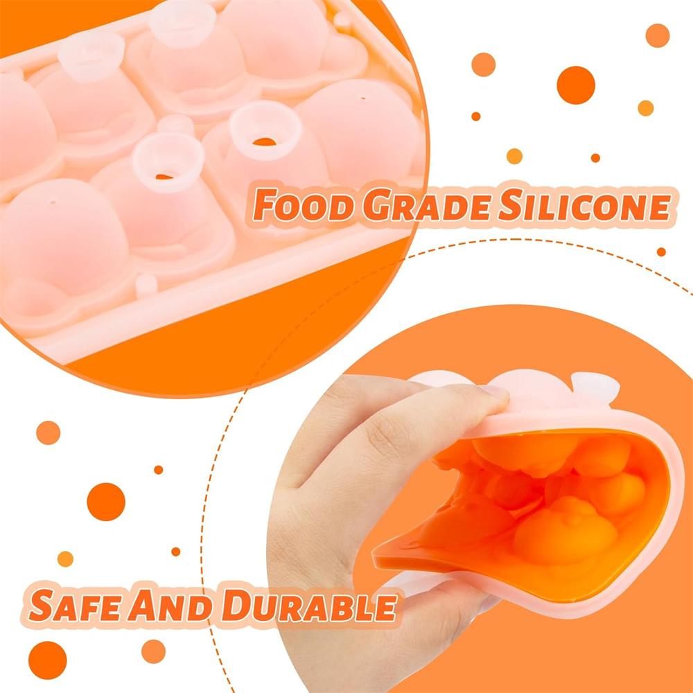 Silicone Ice Cube Tray,Cute Bear Ice Molds,Easy Release Reusable Chocolate Molds to Decorate Drink Coffee Juice Cocktail Whiskey