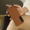 For Samsung Galaxy A35 5G Case with Lanyard Genuine Cow Leather PC Phone Back Cover