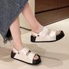 Fashion 2025 Brand Shoes for Women Retro Open Toe Women's Sandals Fashion Casual Sweet Summer Best Seller Solid Comfortable Flat Sandals