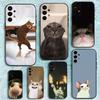 Чехол для телефона с мемами про кошек для Samsung S25, S24, S21, S22, S23, S30, Ultra, S20, Plus, Fe, Lite, Note, 10, 9, 5G Черный
