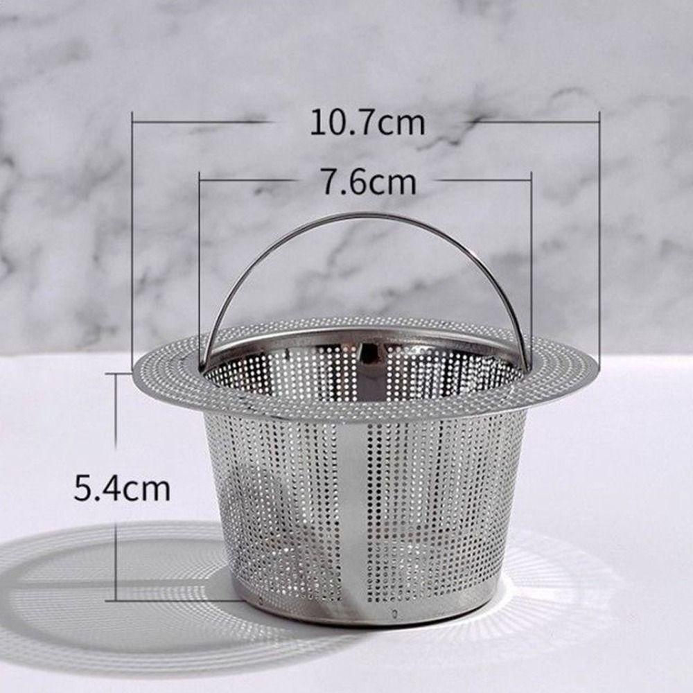 With Handle Sink Strainer Stainless Steel Mesh Trap Drain Filter Kitchen Bathroom Accessories