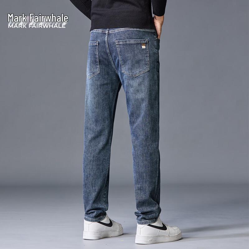 Мужские джинсы Mark Fairwhale с эффектом стирки, прямого кроя, микроэластичные