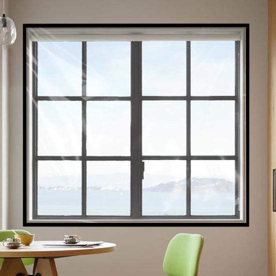 Зимняя изоляционная штора Прозрачная тепловая штора Оконный экран Самоклеящаяся защитная пленка для окон Оконный брезент Keep