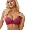 Womens Sexy Deep V Lace Bra Plus Size Push Up Underwire Brassiere