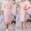 Banquet Dress Elegant Lace Flower Pattern Half Sleeves for Shopping