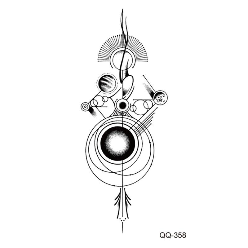 Маленькая водонепроницаемая временная татуировка-наклейка, цветные перья, цветы, листья, планета, луна, женский боди-арт, запястье, шея, поддельные татуировки для мужчин