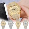 Fashion Luxury Quartz Analog Stainless Steel Strap Men's Crystal Watch