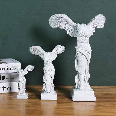Европейские статуэтки богини победы Скульптура Полимерные поделки Украшение для дома Ретро Абстрактные статуэтки богини Орнаменты Деловые подарки