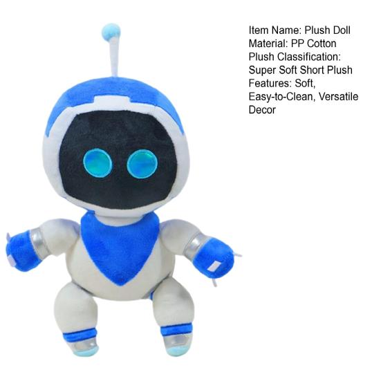 Мягкая игрушка-кукла Astro Bot для фанатов игр. Мягкая кукла-фигурка для детей и взрослых, вдохновленная популярной игрой. Подарочный выбор.
