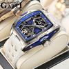 Bonest Gatti High-end Wrist Watch, Men's Mechanical Watch, Skeletonized Waterproof, Luminous Wine Barrel Luxury Watch
