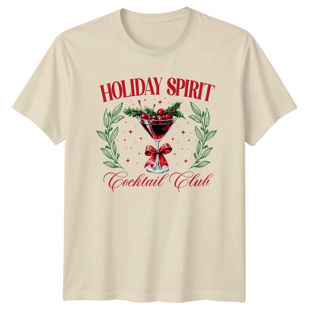 Holiday Spirit Cocktail Club Christmas Unisex TShirt Unisexs Unisexs Tee