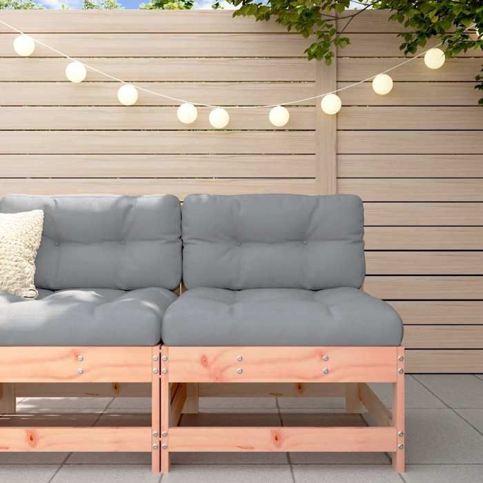 VidaXL Middle Sofa with Cushions Solid Douglas Wood, Garden Sofa, Garden Seat, Outdoor Seat, Sofa 825553
