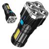 Long Distance Tactical 18650 Abs Keyring Solar Power Rechargeable Led Flashlight