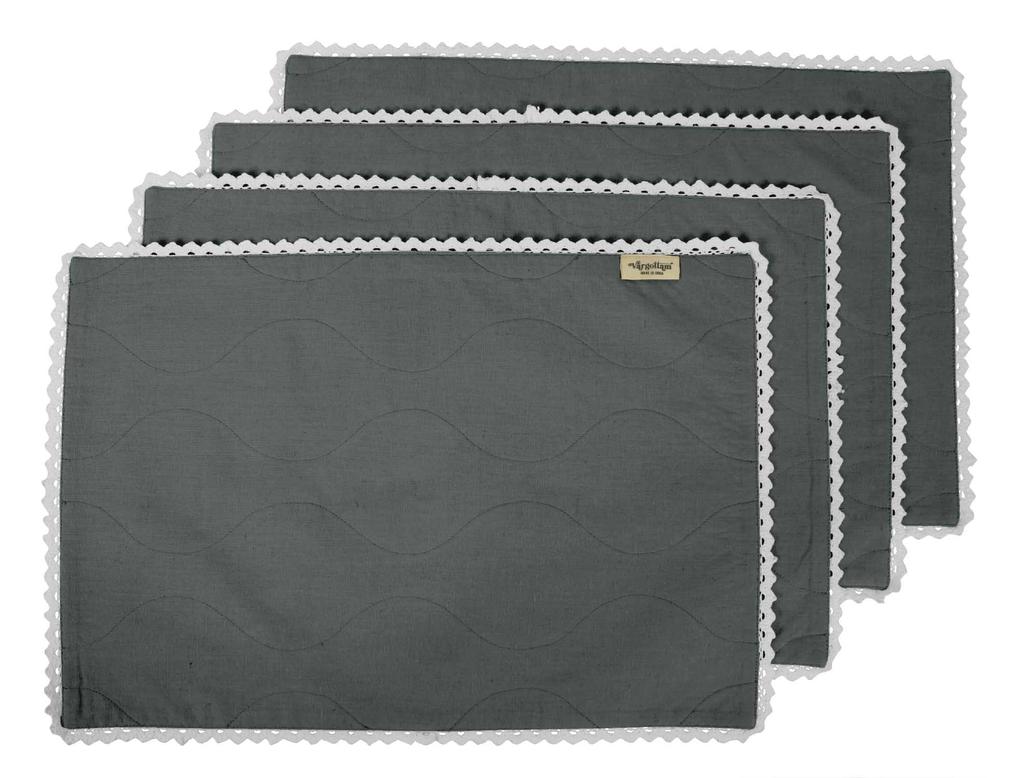 Vargottam Черный домашний декор хлопок гибкая двусторонняя ткань белые кружевные салфетки столовые коврики-набор из