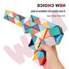 Magic Rule Snake Colored Puzzle Toy - Transformable Multi-color Magic Cube Educational Decompression Fidget Toys for Kids