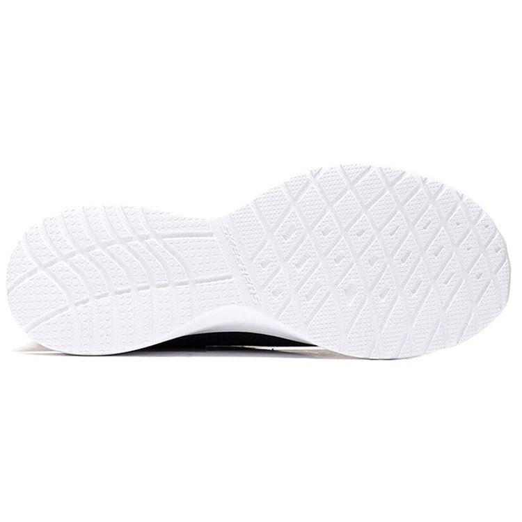 Skechers Dynamight Скругленный носок Удобная Тканевая сетка Синтетическая кожа Низкие Кроссовки для бега Женские кроссовки Черный Белый 12119-BKW