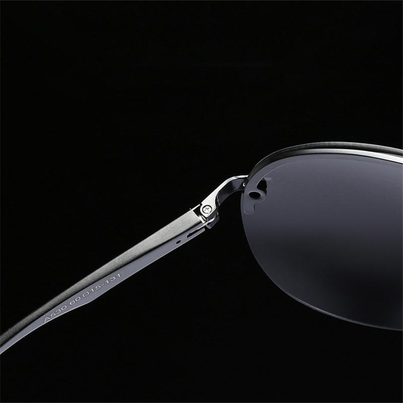 Мужские поляризационные солнцезащитные очки в алюминиевой оправе ночного видения, уличные модные солнцезащитные очки для вождения, рыбалки, солнцезащитные очки