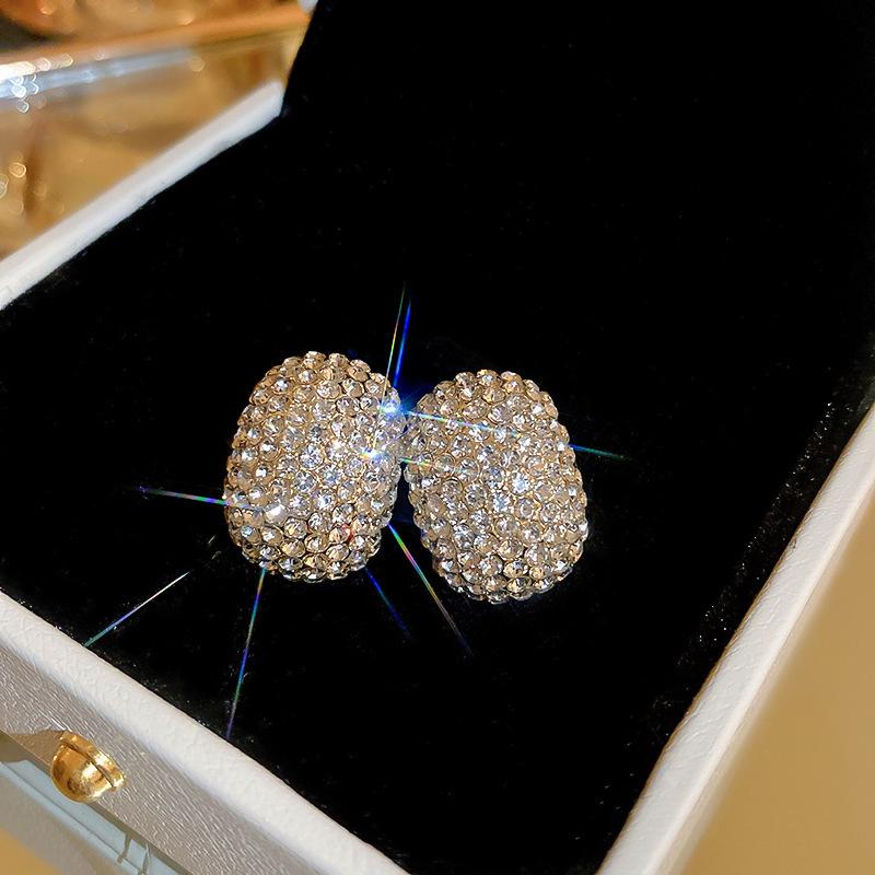 Diamond Peas Earrings Niche Design Light Luxury High-End Earrings For Woman