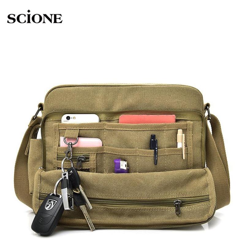 SCIONE Новая холщовая сумка в стиле ретро, мужская сумка на плечо, мужская повседневная сумка, сумка-мессенджер