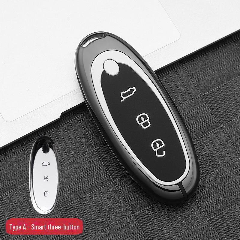 Чехол для ключей Dongfeng Nano 01 2024: Улучшенный металлический корпус автомобиля с модификацией пряжки для моделей New Energy
