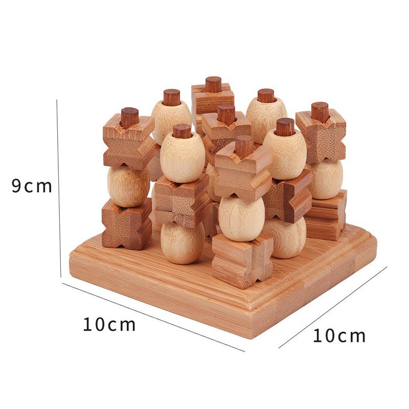 Мини Крестики-нолики 3D Шахматы Классические Игрушки Логическое Мышление Досуг Настольные Игры Образовательные Деревянные Игрушки Для Детей Тренировка Мозга