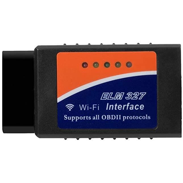 Сканер OBDII - ИНТЕРФЕЙС - ELM 327 - WIFI - Универсальный - Черный