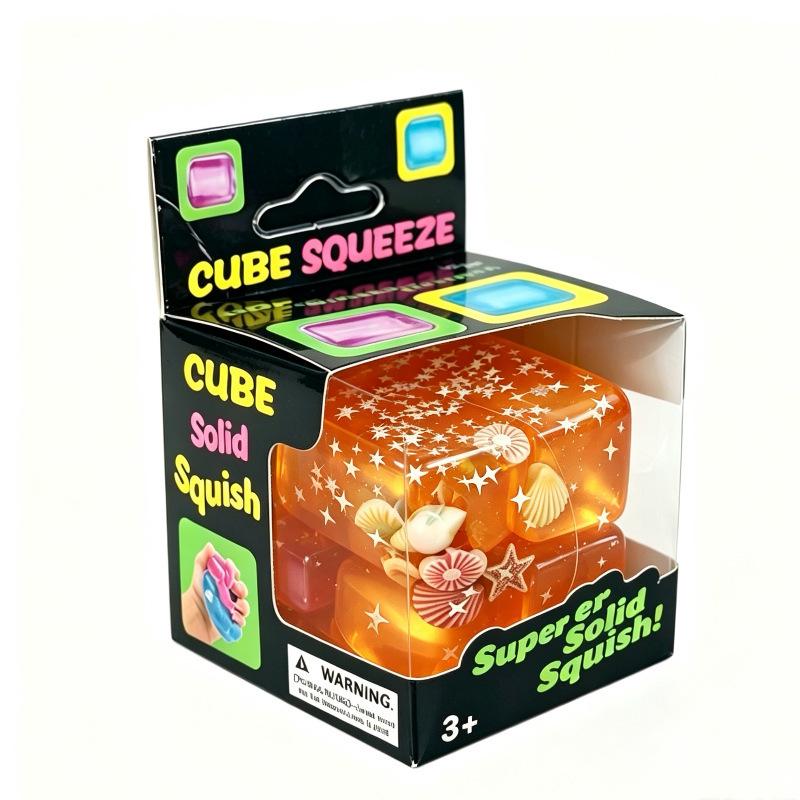 Various Styles of Ice Cube Squeezing Toys for Stress Relief Made of High-transparency Maltose with Slow Rebound and Food-grade Material