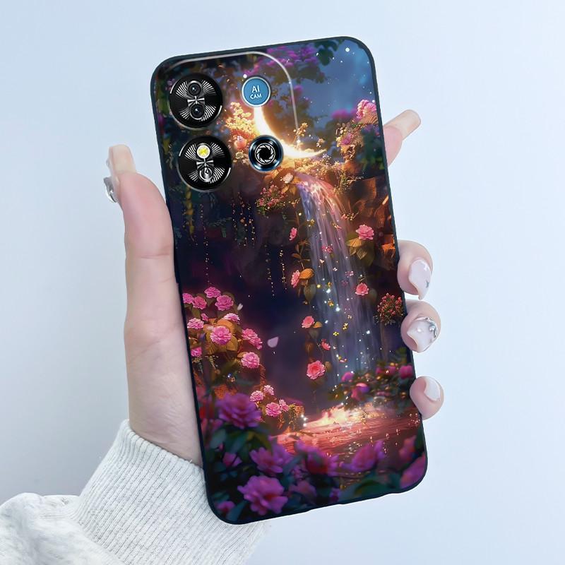 Для Oukitel C57S C57 Pro Plus Ultra Чехол BLU J12 Задняя крышка Милое Сердце Любви Кролик Черный ТПУ Мягкий Силикон Защитный Чехол для Телефона