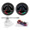 52MM Rudder Angle Indicator with 8 colors backlight Waterproof Rudder Position Gauge with Sensor 0-190ohm for Boat Yacht Marine