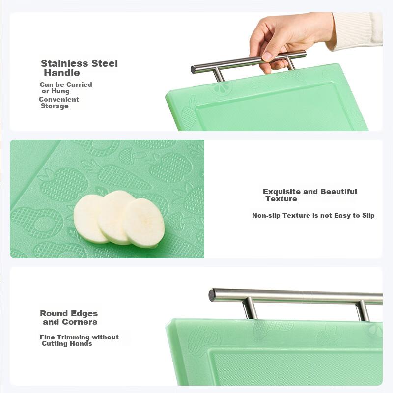 JD Original Cutting Board, Chopping Block for Home Use, Food-Grade PE [Larger And Thicker], White, 50*35*1.5cm