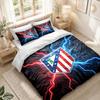 Bedding Set 1 Duvet Cover 2 Pillowcases Atletico Madrid Print Bedroom Home Decoration