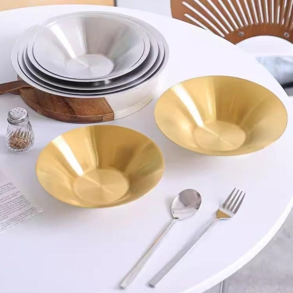 Stackable Korean Salad Bowl Deepened Round Pasta Plate Modern Fruit Dish Kitchen