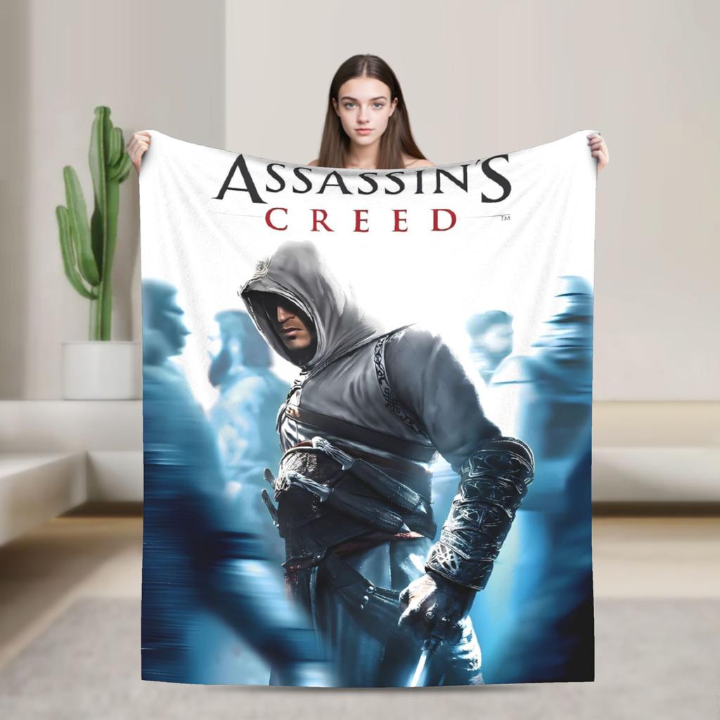 A-Assassins Game C-Creeds Fashion Flannel Blanket Warm Soft Bedding Throws for Home Decor Airplane Bedspread Sofa Bed Cover