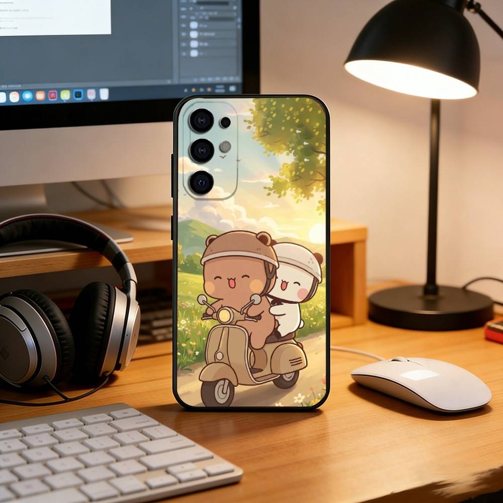 Милый Мультяшный Чехол для Телефона Bubu Dudu Черный Силикон Мягкий Для Samsung S25,S24,S21,S22,S23,S30,Ultra,S20,Plus,Fe,Lite