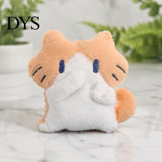 Милая плюшевая игрушка-кошка, мультяшный кулон, мягкий котенок, брелок-подвеска для сумки, рюкзака, декоративный аксессуар для зеркала заднего вида автомобиля, компактный