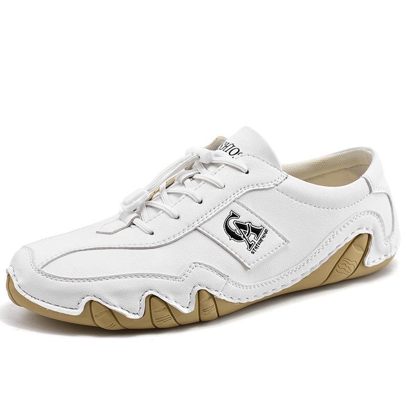 Весенние новые повседневные туфли из натуральной кожи для вождения, дышащие, мужские британские повседневные туфли Octopus Gommino с низким верхом