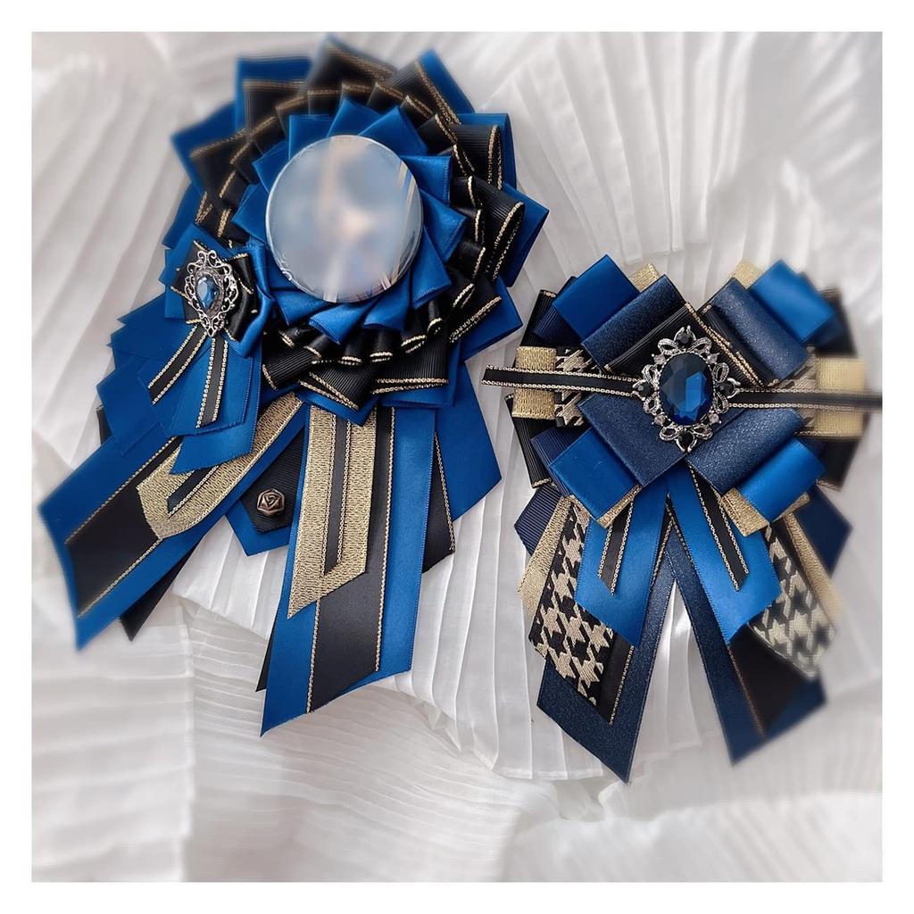 YUYAKESHI Rosette for Can Badge Ita Bag Handmade Ita Bag Can Ita Retro Ribbon of the Same Color Badges, Decoration, Rosette, Ribbon, Decoration,