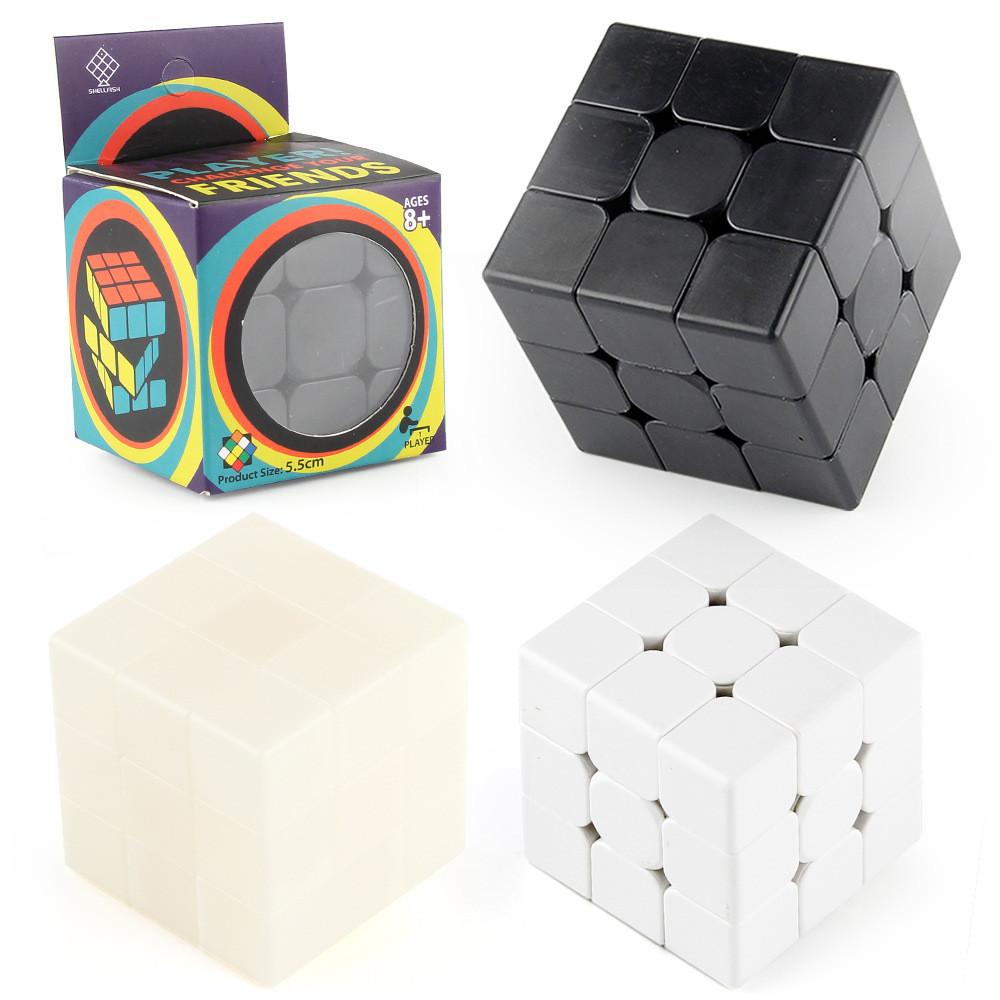 Durable Abs Material Magic Cube Puzzle Game For All Ages Sleek Black And White Finish