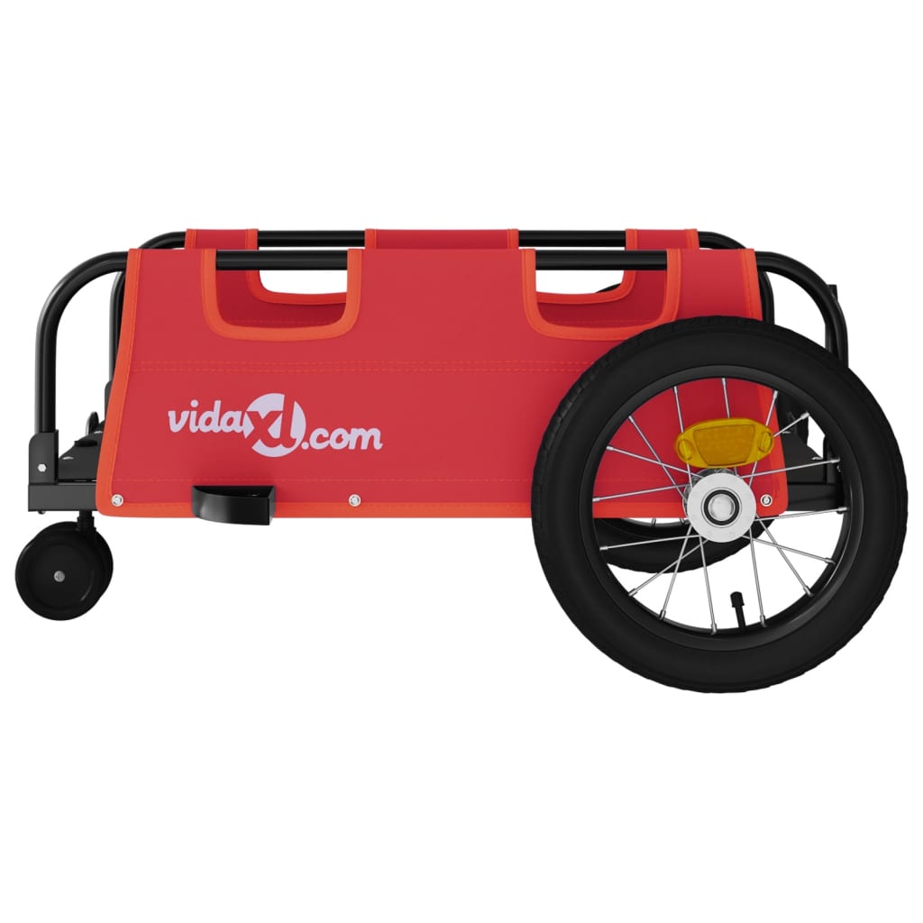 Bicycle Trailer Red Oxford Fabric and Iron