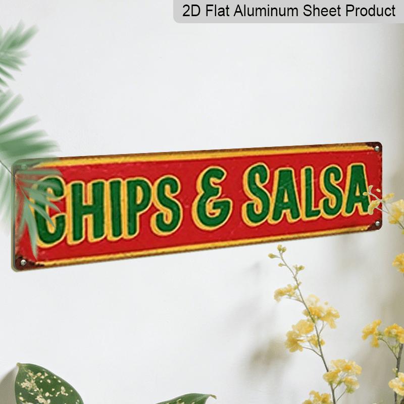 1pc Vintage "Salsa" Metal Aluminum Sign 15.7×3.94inch, Rustic Wall Art for Mexican Kitchen Restaurant Porch Garden Bar, Ideal Decor & Gift