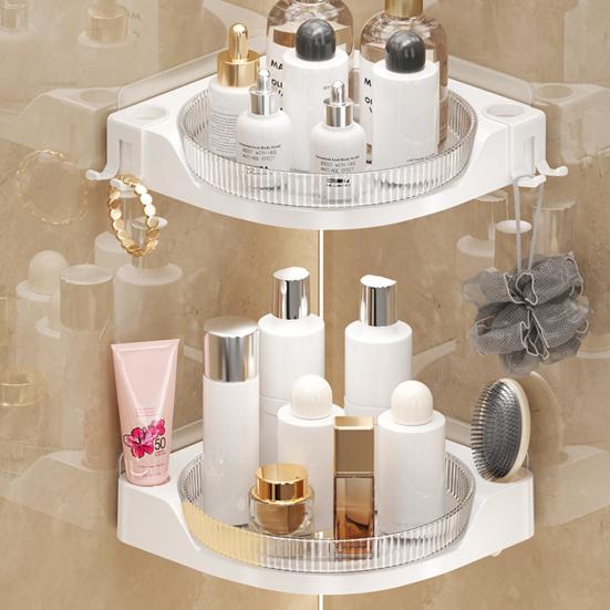 Угловая душевая полка для ванной комнаты, душевая стойка большой вместимости, не требуется сверление, простая установка, универсальное использование, подвесная полка