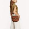 Furla Club 2 Grain Calfskin Saddle Bag, Crossbody Bag, Shoulder Bag Small Women's Brown WB00525-BX0390-03B00
