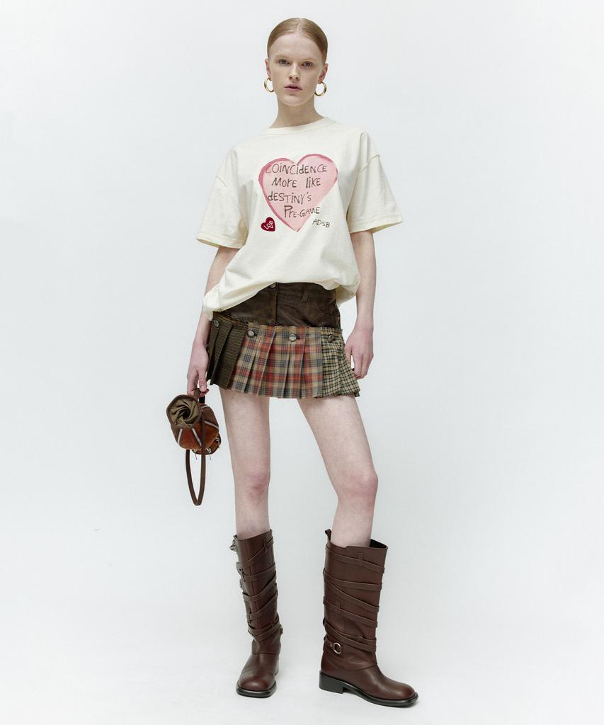 ADSB ANDERSSON BELL Unisex Heart Message T-Shirt Atb1251U(Ecru)