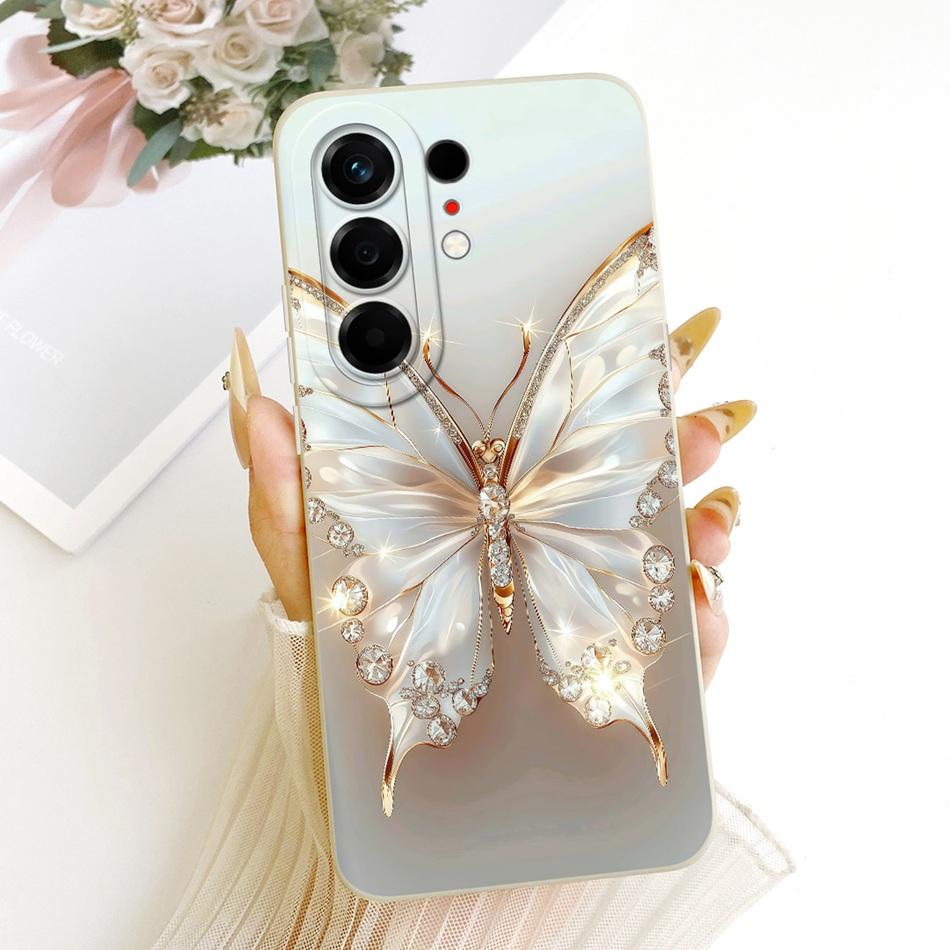 For Tecno Camon 50 Pro 4G CN5c Cute Cat Flower Cartoon Phone Case For Tecno Camon 50Pro 4G Soft Silicone Covers Bumpers