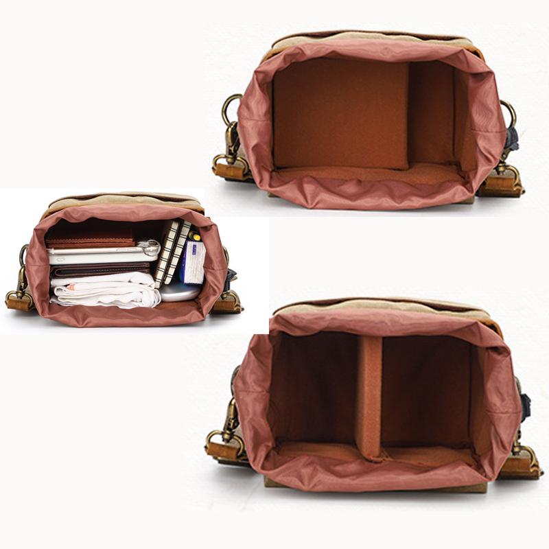 Холщовая сумка для зеркальной фотокамеры Водонепроницаемая сумка для фотоаппарата через плечо