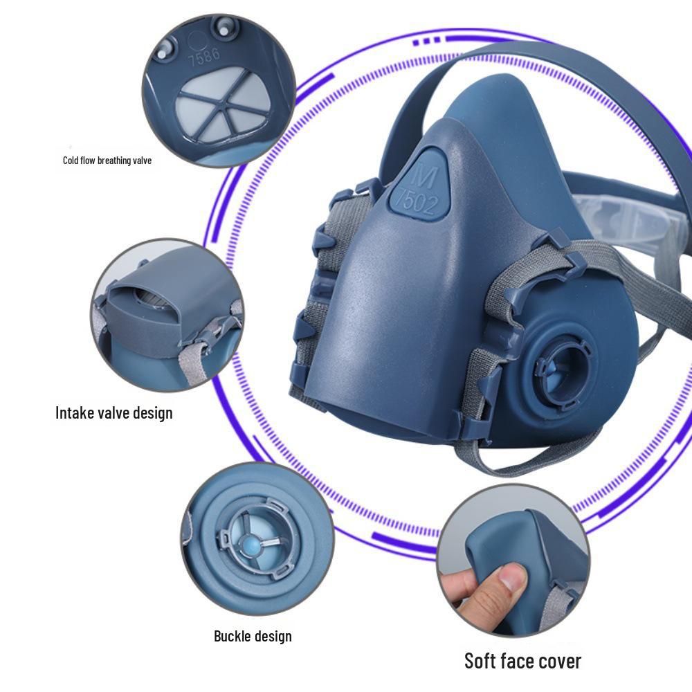 Силиконовый противогаз для защиты от покраски, пестицидов, химикатов и пожаров