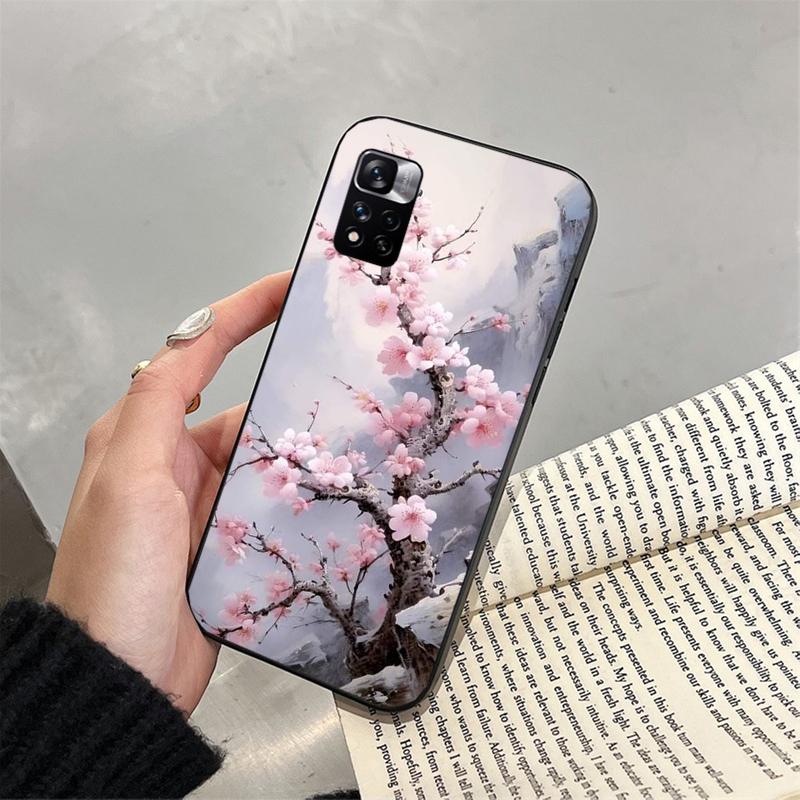 Cherry Blossoms Phone Case For Xiaomi Redmi Note 13 12 Pro 11S 11 10 Pro 10S Note 12R 12S 12 13 Pro Redmi 10 13C 9C