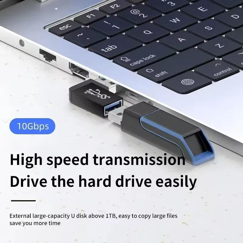 Адаптер-удлинитель USB 3.0 папа-мама под прямым углом 90 градусов, USB-коннектор, угловой адаптер с восходящим изгибом 10 Гбит/с для ноутбука, ПК, конвертер
