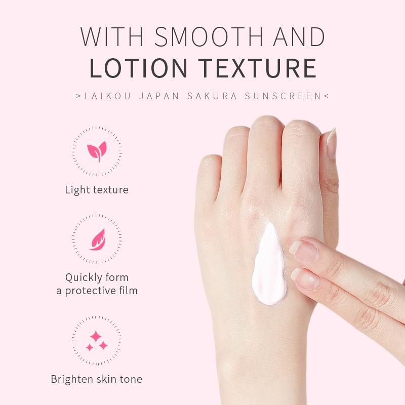 LAIKOU Japan Sakura Face Sunscreen SPF50 Sunblock UV Ray Sun Protection Suncream PA+++ 50g