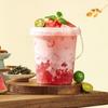 10pcs with Lid Ice Cube Bucket Food Grade Plastic Food Storage Jar Milk Tea Bucket  Commercial